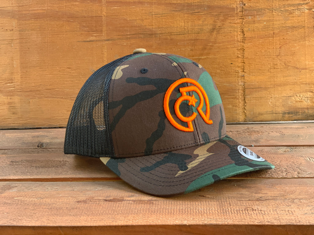 Richardson 112 Camo - Orange CR Logo